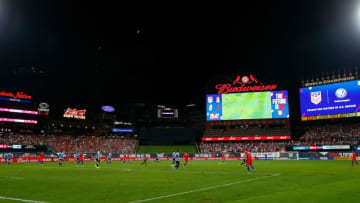 ST LOUIS, MO - SEPTEMBER 10: A general view of Busch Stadium during a match between the United States Mens National Team and the Uruguay Men's National Team on September 10, 2019 in St Louis, Missouri. (Photo by Dilip Vishwanat/Getty Images) ***Local Caption***