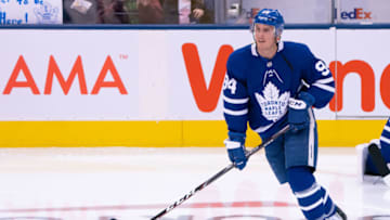 Feb 1, 2020; Toronto, Ontario, CAN; Toronto Maple Leafs defenseman Tyson Barrie (94) skates during the warmup against the Ottawa Senators at the Scotiabank Arena. Mandatory Credit: Nick Turchiaro-USA TODAY Sports