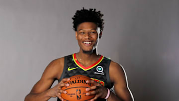 MADISON, NEW JERSEY - AUGUST 11: Cam Reddish of the Atlanta Hawks poses for a portrait during the 2019 NBA Rookie Photo Shoot on August 11, 2019 at the Ferguson Recreation Center in Madison, New Jersey. (Photo by Elsa/Getty Images)
