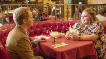THIS IS US -- “Katoby” Episode 612 -- Pictured: (l-r) Chris Geere as Phillip, Chrissy Metz as Kate -- (Photo by: Ron Batzdorff/NBC)