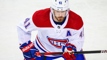 Mar 11, 2021; Calgary, Alberta, CAN; Montreal Canadiens Paul Byron. Mandatory Credit: Sergei Belski-USA TODAY Sports