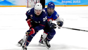 Feb 16, 2022; Beijing, China; United States forward Sean Farrell. Mandatory Credit: George Walker IV-USA TODAY Sports