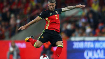 BRUSSELS, BELGIUM - AUGUST 31: Toby Alderweireld of Belgium in action during the FIFA 2018 World Cup Qualifier between Belgium and Gibraltar at Stade Maurice Dufrasne on August 31, 2017 in Liege, Belgium. (Photo by Dean Mouhtaropoulos/Getty Images)