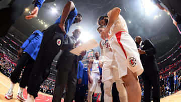 LOS ANGELES, CA - JANUARY 2: Doc Rivers of the LA Clippers coaches team during game against the Memphis Grizzlies on January 2, 2018 at STAPLES Center in Los Angeles, California. NOTE TO USER: User expressly acknowledges and agrees that, by downloading and/or using this Photograph, user is consenting to the terms and conditions of the Getty Images License Agreement. Mandatory Copyright Notice: Copyright 2018 NBAE (Photo by Andrew D. Bernstein/NBAE via Getty Images)