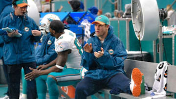 Dec 11, 2016; Miami Gardens, FL, USA; Miami Dolphins quarterback Ryan Tannehill (17) is seen on the bench after being injured during the second half against the Arizona Cardinals at Hard Rock Stadium. Mandatory Credit: Steve Mitchell-USA TODAY Sports