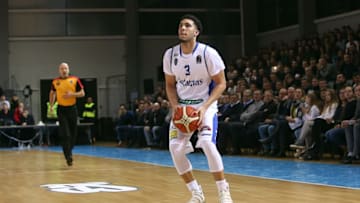 PRIENAI, LITHUANIA - JANUARY 09: LiAngelo Ball of Vytautas Prienai in action during the match between Vytautas Prienai and Zalgiris Kauno on January 9, 2018 in Prienai, Lithuania. (Photo by Alius Koroliovas/Getty Images)