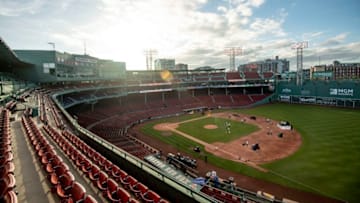BOSTON, MA - MAY 28: A general view as The Dropkick Murphys rehearse for the Streaming Outta Fenway performance with no live audience as the Major League Baseball season is postponed due to the COVID-19 pandemic at Fenway Park on May 28, 2020 in Boston, Massachusetts. (Photo by Maddie Malhotra/Boston Red Sox/Getty Images)