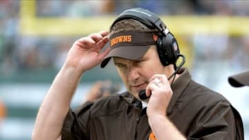Dec 22, 2013; East Rutherford, NJ, USA; Cleveland Browns head coach Rob Chudzinski during the game against the New York Jets at MetLife Stadium. Mandatory Credit: Robert Deutsch-USA TODAY Sports