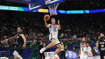 Austin Reaves (Photo by Ted ALJIBE / AFP) (Photo by TED ALJIBE/AFP via Getty Images)
