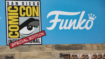 SAN DIEGO, CALIFORNIA - NOVEMBER 27: General view of the atmosphere at the Funko Pop toy booth at 2021 Comic-Con: Special Edition on November 27, 2021 in San Diego, California. Comic-Con International was not held in 2020 or the summer of 2021 due to the ongoing coronavirus pandemic. (Photo by Daniel Knighton/Getty Images)