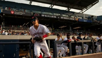WORCESTER - Jarren Duran takes the field ahead of the WooSox game against Scranton on Tuesday, June 29, 2021.Spt Woosox 629 4