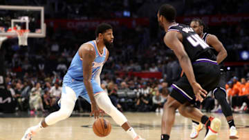 Paul George, Los Angeles Clippers, Sacramento Kings. (Photo by Katelyn Mulcahy/Getty Images)