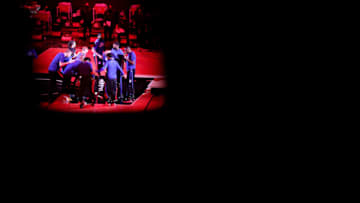 LOS ANGELES, CALIFORNIA - FEBRUARY 14: The Los Angeles Clippers huddle after introductions before the game against the Cleveland Cavaliers at Staples Center on February 14, 2021 in Los Angeles, California. NOTE TO USER: User expressly acknowledges and agrees that, by downloading and or using this photograph, User is consenting to the terms and conditions of the Getty Images License Agreement. (Photo by Katelyn Mulcahy/Getty Images)