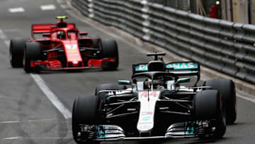 MONTE-CARLO, MONACO - MAY 27: Lewis Hamilton of Great Britain driving the (44) Mercedes AMG Petronas F1 Team Mercedes WO9 (Photo by Charles Coates/Getty Images)
