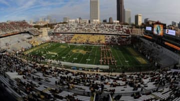 Nov 30, 2013; Atlanta, GA, USA; A general view of Bobby Dodd Stadium prior to the game between the Georgia Bulldogs and the Georgia Tech Yellow Jackets at Bobby Dodd Stadium. Mandatory Credit: Dale Zanine-USA TODAY Sports