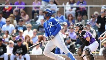 Jorge Soler #12 of the Kansas City Royals - (Photo by Norm Hall/Getty Images)