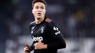 ALLIANZ STADIUM, TORINO, ITALY - 2021/10/27: Federico Chiesa of Juventus Fc looks on during the Serie A match between Juventus Fc and Us Sassuolo. Us Sassuolo wins 2-1 over Juventus Fc. (Photo by Marco Canoniero/LightRocket via Getty Images)