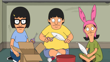 BOB’S BURGERS: When Bob volunteers to cook Thanksgiving dinner for a retirement home, Louise gets stuck helping him on his most intense cooking day of the year. Meanwhile, Gene and Tina try to help Zeke entertain the residents in the “Stuck in the Kitchen with You” Thanksgiving-themed episode of BOB’S BURGERS airing Sunday, Nov. 21 (9:00-9:30 PM ET/PT) on FOX. BOB’S BURGERS © 2021 by 20th Television.
