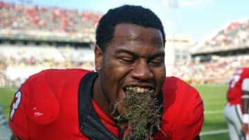 Nov 28, 2015; Atlanta, GA, USA; Georgia Bulldogs defensive end Jonathan Ledbetter's return this week should help Georgia's ability to rush the quarterback. Mandatory Credit: Jason Getz-USA TODAY Sports