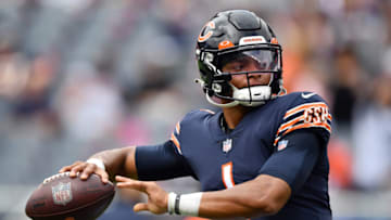 Justin Fields Chicago Bears (Photo by Jamie Sabau/Getty Images)