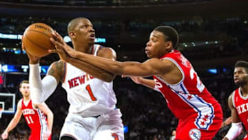 Kevin Seraphins grave will read: "Kevin Seraphin- Attempter of many hook shots, maker of few" Mandatory Credit: William Hauser-USA TODAY Sports