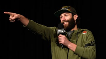 HALIFAX, NS - FEBRUARY 18: Michael Chiesa answers questions from the media and fans during a Q