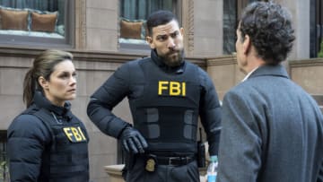 “Sisterhood” – A drug dealer is shot in a federal park and the team sets out to look for his killer; Maggie’s sister returns to New York and complicates the case, on the CBS Original series FBI, Tuesday, April 25 (8:00-9:00 PM, ET/PT) on the CBS Television Network, and available to stream live and on demand on Paramount+. Pictured (L-R): Missy Peregrym as Special Agent Maggie Bell and Zeeko Zaki as Special Agent Omar Adom ‘OA’ Zidan. Photo: Bennett Raglin/CBS ©2023 CBS Broadcasting, Inc. All Rights Reserved.