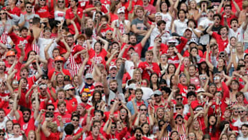 Wisconsin Badgers fans cheer for their team against Notre Dame during their football game Saturday, September 25, 2021, at Soldier Field in Chicago, Ill. Dan Powers/USA TODAY NETWORK-WisconsinApc Badgersvsnotredame 0925212016djp