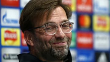 LIVERPOOL, ENGLAND - APRIL 23: Jurgen Klopp, Manager of Liverpool reacts during a press conference at Anfield on April 23, 2018 in Liverpool, England. (Photo by Jan Kruger/Getty Images)