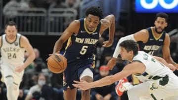 New Orleans Pelicans forward Herbert Jones (5) Credit: Michael McLoone-USA TODAY Sports
