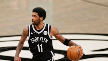 NEW YORK, NEW YORK - APRIL 23: Kyrie Irving #11 of the Brooklyn Nets (Photo by Sarah Stier/Getty Images)