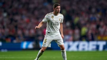 MADRID, SPAIN - SEPTEMBER 28: Federico Valverde of Real Madrid CF in action during the Liga match between Club Atletico de Madrid and Real Madrid CF at Wanda Metropolitano on September 28, 2019 in Madrid, Spain. (Photo by Quality Sport Images/Getty Images)