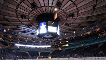 Playing in empty arenas is a distinct possibility when the NHL resumes. (Photo by Bruce Bennett/Getty Images)