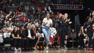 The Las Vegas Aces' star players can be found here more often than you'd think. (Photo by David Becker/NBAE via Getty Images)