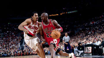 PORTLAND, OR - FEBRUARY 4: Michael Jordan