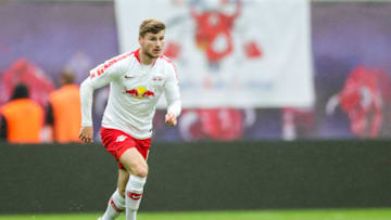 11 May 2019, Saxony, Leipzig: Soccer: Bundesliga, 33rd matchday, RB Leipzig - Bayern Munich in the Red Bull Arena Leipzig. Leipzig's player Timo Werner on the ball. Photo: Jan Woitas/dpa-Zentralbild/dpa - Use only after contractual agreement (Photo by Jan Woitas/picture alliance via Getty Images)