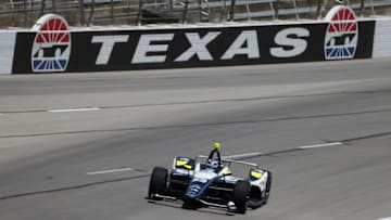 FORT WORTH, TX - JUNE 08: Max Chilton, driver of the #59 Gallagher Chevrolet, drives during practice for the Verizon IndyCar Series DXC Technology 600 at Texas Motor Speedway on June 8, 2018 in Fort Worth, Texas. (Photo by Brian Lawdermilk/Getty Images)