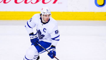 John Tavares #91 of the Toronto Maple Leafs (Photo by Derek Leung/Getty Images)