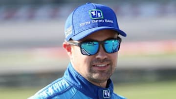 SPARTA, KY - JULY 13: Ricky Stenhouse Jr., driver of the #17 Fifth Third Bank Ford, stands on the grid during qualifying for the NASCAR Xfinity Series Alsco 300 at Kentucky Speedway on July 13, 2018 in Sparta, Kentucky. (Photo by Jerry Markland/Getty Images)
