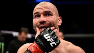 GDANSK, POLAND - OCTOBER 21: Artem Lobov of Russia reacts after his unanimous-decision loss to Andre Fili in their featherweight bout during the UFC Fight Night event inside Ergo Arena on October 21, 2017 in Gdansk, Poland. (Photo by Jeff Bottari/Zuffa LLC/Zuffa LLC via Getty Images)