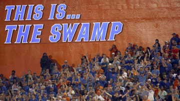 Sep 3, 2022; Gainesville, Florida, USA; a general view of fans at the The Swamp during the second half between the Florida Gators and Utah Utes at Steve Spurrier-Florida Field. Mandatory Credit: Kim Klement-USA TODAY Sports