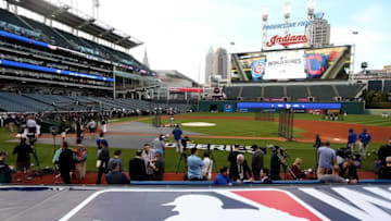 Nov 2, 2016; Cleveland, OH, USA; A general view before game seven of the 2016 World Series between the Chicago Cubs and the Cleveland Indians at Progressive Field. Mandatory Credit: Charles LeClaire-USA TODAY Sports