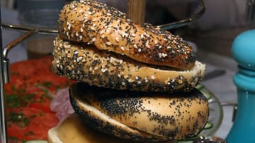 NEW YORK, NY - AUGUST 03: Bagels at Sadelle's during the Psoriasis Awareness Month Event With Sernivo on August 3, 2016 in New York City. (Photo by Astrid Stawiarz/Getty Images for Sernivo)