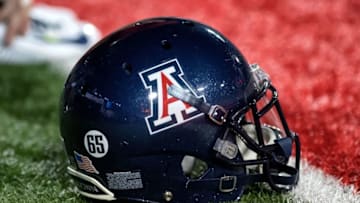 TUCSON, AZ - OCTOBER 29: A Wildcat helmet is shown before the NCAA football game between the Arizona Wildcats and the Stanford Cardinal on October 29, 2016, at Arizona Stadium in Tucson, AZ. The Cardinal defeated the Wildcats 34-10. (Photo by Carlos Herrera/Icon Sportswire via Getty Images)