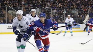 Lias Andersson #28 of the New York Rangers(Photo by Bruce Bennett/Getty Images)