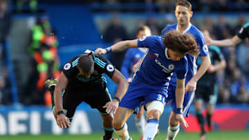 LONDON, ENGLAND - DECEMBER 11: Salomon Rondon of West Bromwich Albion and David Luiz of Chelsea during the Premier League match between Chelsea and West Bromwich Albion at Stamford Bridge on December 11, 2016 in London, England. (Photo by Adam Fradgley - AMA/WBA FC via Getty Images)