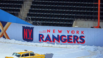 New York Rangers banner . Mandatory Credit: Danny Wild-USA TODAY Sports