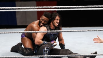 PARIS, FRANCE - MAY 19: Cedric Alexander (L) in action vs Mustafa Ali during WWE Live AccorHotels Arena Popb Paris Bercy on May 19, 2018 in Paris, France. (Photo by Sylvain Lefevre/Getty Images)