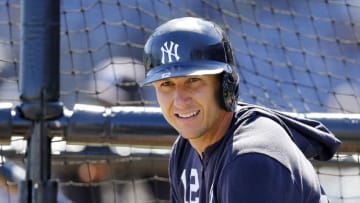 CLEARWATER, FLORIDA - MARCH 07: Troy Tulowitzki #12 of the New York Yankees looks on during batting practice prior to the Grapefruit League spring training game against the Philadelphia Phillies at Spectrum Field on March 07, 2019 in Clearwater, Florida. (Photo by Michael Reaves/Getty Images)