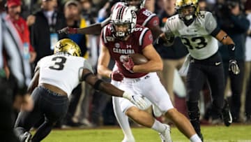 Tight end Nick Muse #9 of the South Carolina Gamecocks. (Photo by Michael Chang/Getty Images)